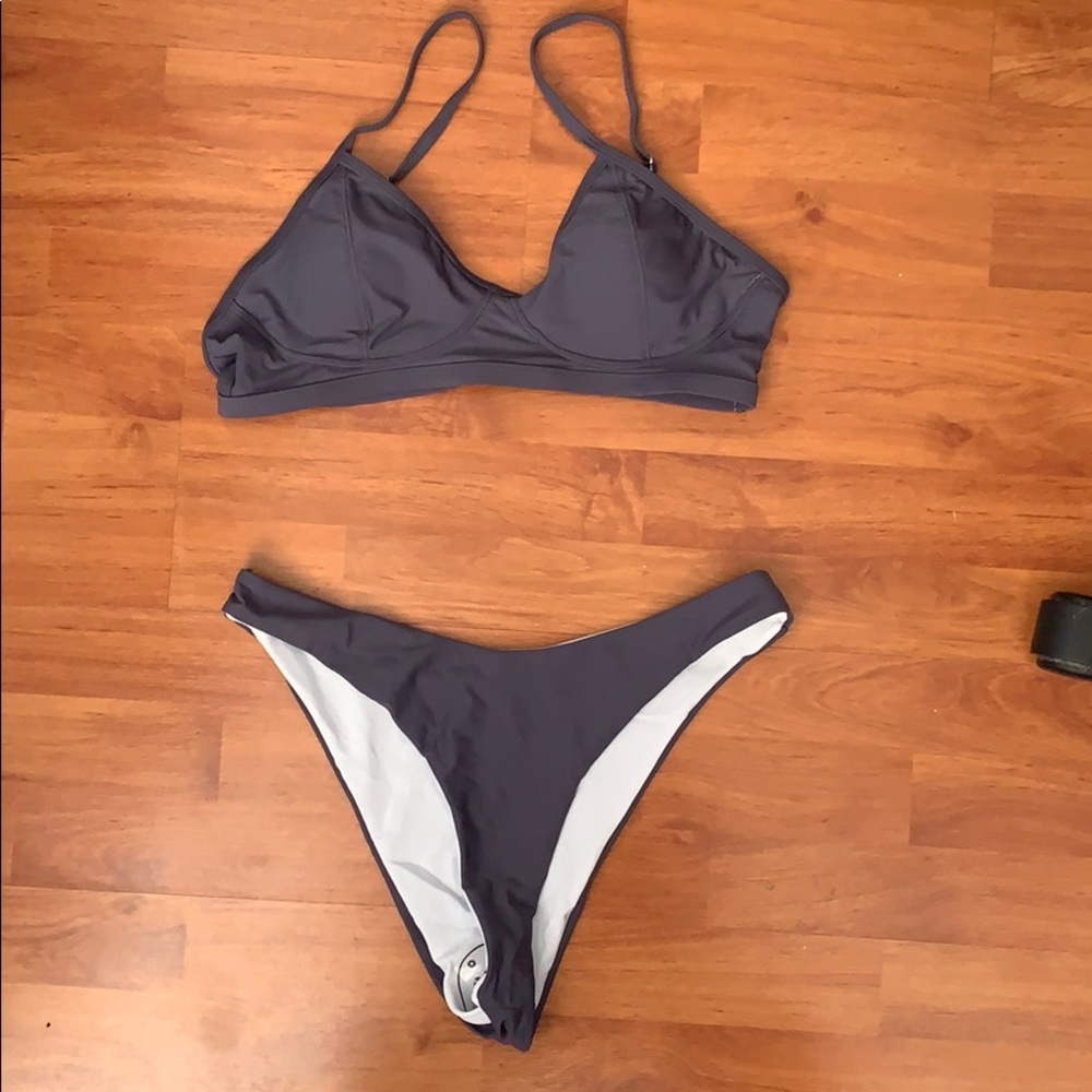 Gray high wasted bikini brand new